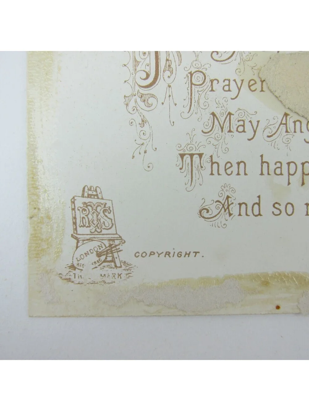 Victorian Birthday Greeting Card Red Barberry Branch Raphael Tuck & Sons Antique